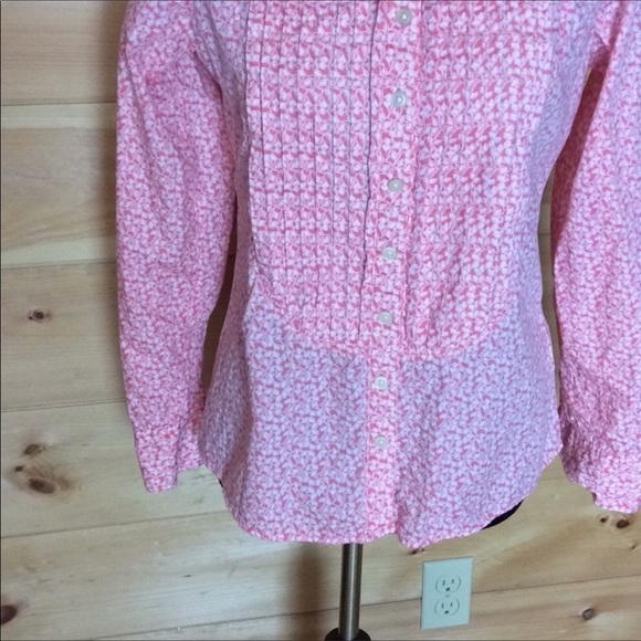 Banana Republic pink & white print blouse Size Small - Picture 5 of 9